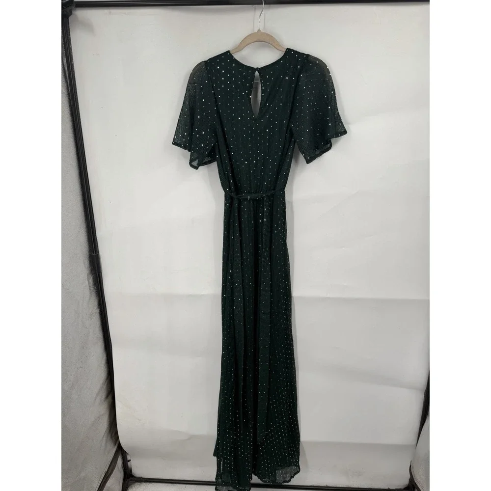 Baltic Born Grace Sparkle Maxi Dress Women XS Green NEW NWT Formal Wedding Guest